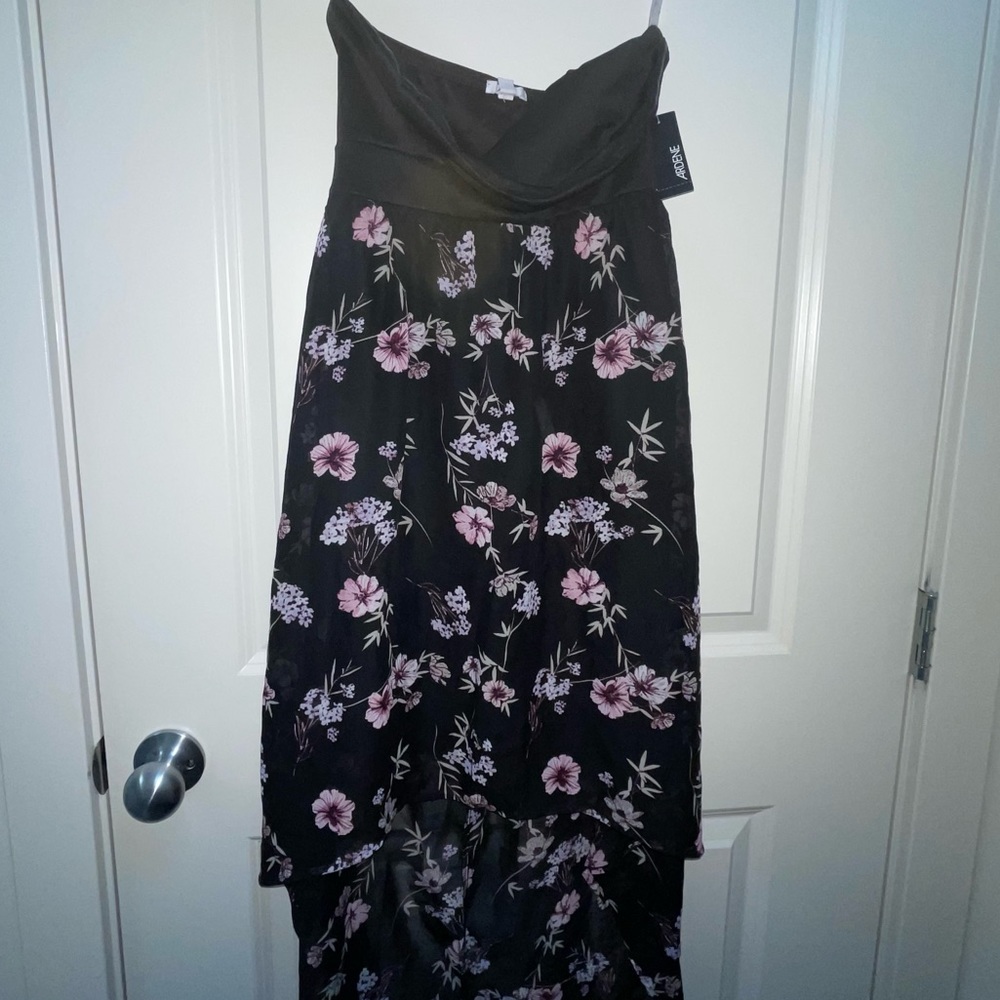 Strapless floral dress